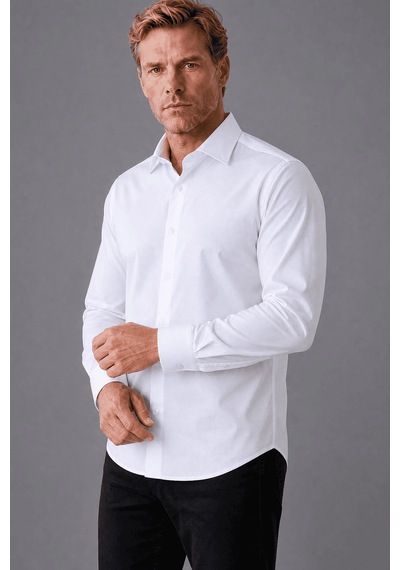 Bisse Mavi Regular Fit Polyester Klasik Gömlek Gm23k232068 D35