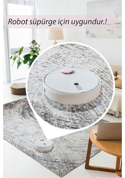 Eskitme Şönil Desenli Dokuma Taban Dekoratif Halı Kilim Yolluk Dijital Baskı Halı Yıkanabilir