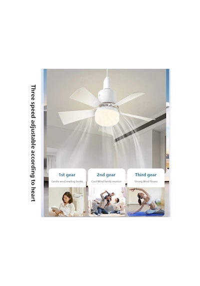 62 Watt 3 Renk Yanma Modlu Dimlenebilir Cata Lodos Kumandalı Fan Led Ampul