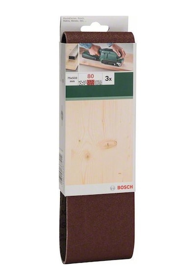 Bosch Tank Zımpara Kağıdı 3'lü. 75 x 533 mm 80 Kum - 2609256218