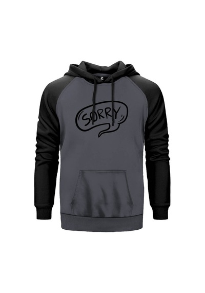 Sorry Gri Renk Reglan Kol Sweatshirt