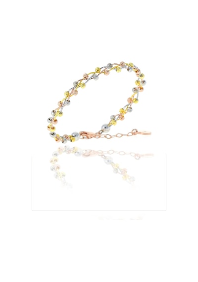 Gümüş Dorissa Altın Yaldız Rodaj Ve Rose Renkli Gümüş Bilezik Barcode Rose Gold - Gümüş Gümüş Dorissa Altın Yaldız Rodaj Ve Rose Renkli Gümüş Bilezik Barcode Rose Gold - Gümüş