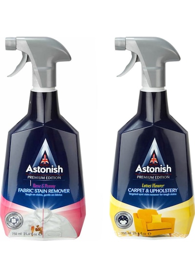 Astonish Vegan Leke Çıkarıcı Yıkama Öncesi Sprey 750 ML + Koltuk Ve Halı Temizleyici 750 ML