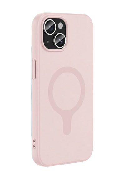 Joko Apple Uyumlu iPhone 15 Z Silikon Magsafe Kapak - Pembe