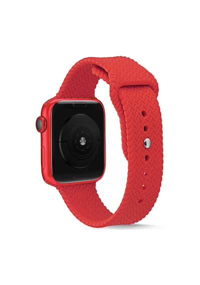 Ekılıf - Apple Uyumlu  Watch 44mm - Kordon Silikon Kordon Krd-37 - Beyaz