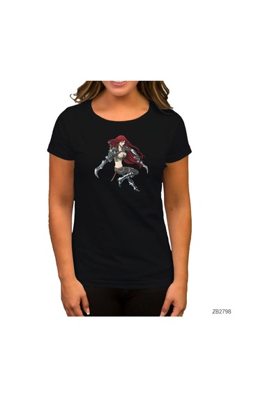 League Of Legends Katarina Siyah Kadın Tişört