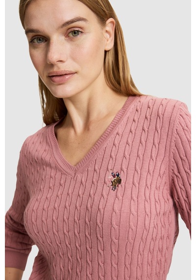 U.S. Polo Assn. Kadın Orkide V Yaka Basic Kazak 50327575-vr221