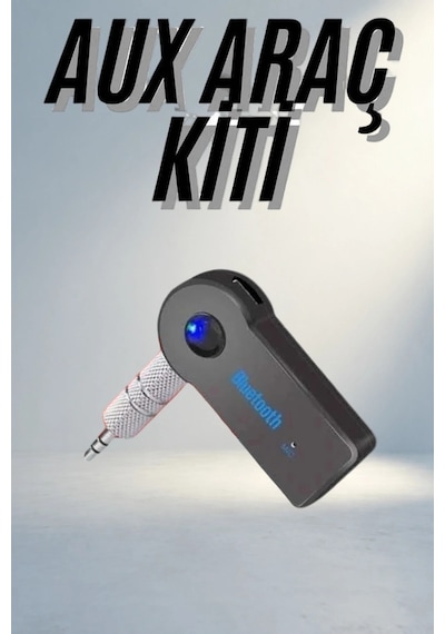 Kablosuz Bluetooth Aux Araç Kiti 3.5mm Uyumlu Siyah - 4988