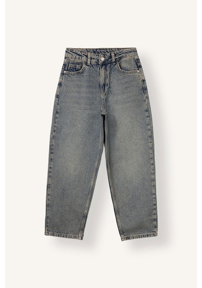 Defacto Barrel Fit Standart Paça Yıkamalı Jean Pantolon Erkek Çocuk I8545a826wnnm28 Mavi-nm28