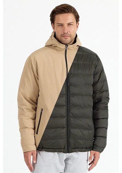 Slazenger Brelıs Erkek Çift Taraflı Bej Haki Mont & Kaban Slazenger Brelıs Erkek Çift Taraflı Bej Haki Mont & Kaban