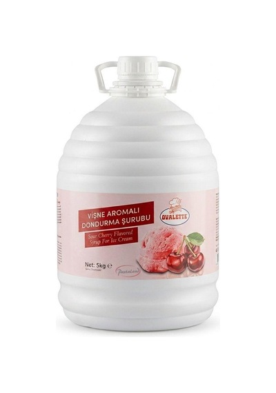 Ovalette Vişne Aromalı Dondurma Şurubu - 5 Kg