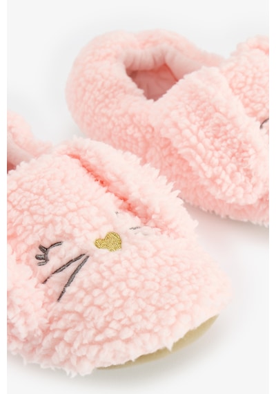 Penti Açık Pembe Sleepy Bunny Tavşan Desenli Patik
