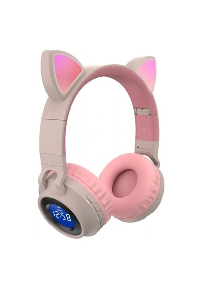 Karler Bass Jr-028 Rgb Işıklı Kablosuz Kedi Kulaklık - Bej