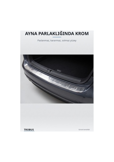 Mercedes-benz Sprinter 2019 Ve Sonrası Uyumlu Krom Arka Tampon Eşiği Paslanmaz Çelik