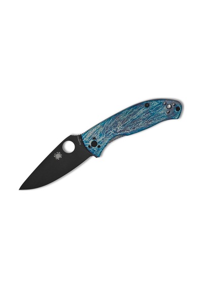 Spyderco Tenacious Blue Tı Black D2 Plainedge Kamp Çakı Çok Renkli