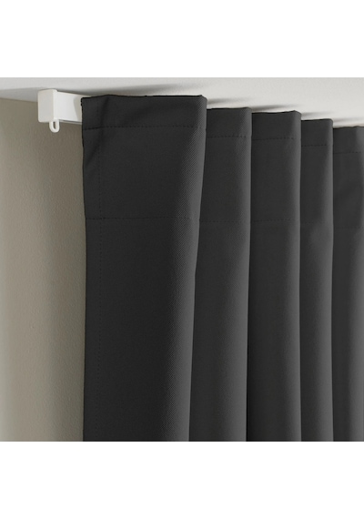 Ikea Korgmott Fon Perde 145x300 Cm Siyah Gri Siyah - Gri