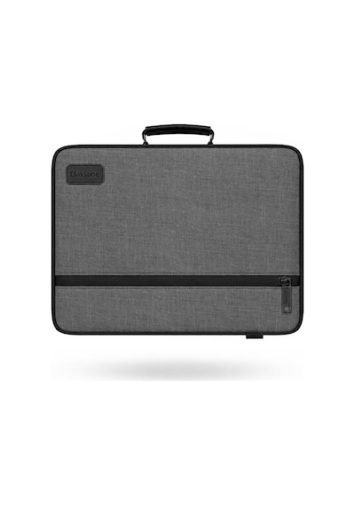 Classone 3in1 Serisi Clk144 13,14 İnch Uyumlu Tablet, Laptop El Ve Omuz Çantası Keten Gri