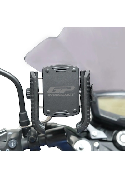 Gp Kompozit Ttr09 Universal Ayna Bağlantılı Titreşim Modüllü Telefon Tutucu Siyah Siyah