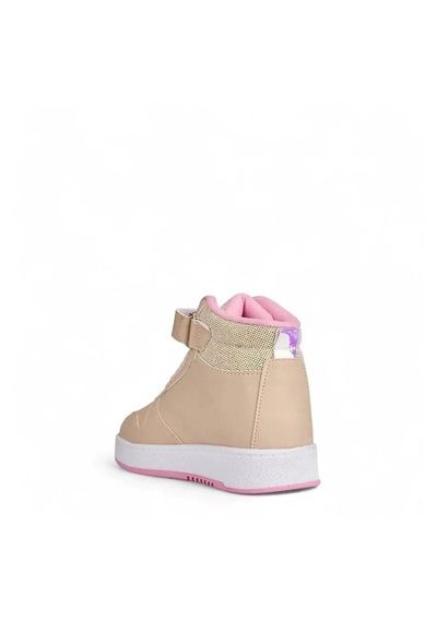 Zacoz Labu Labu Baskılı Kız Çocuk Spor Ayakkabı Sneaker Bej - Pembe