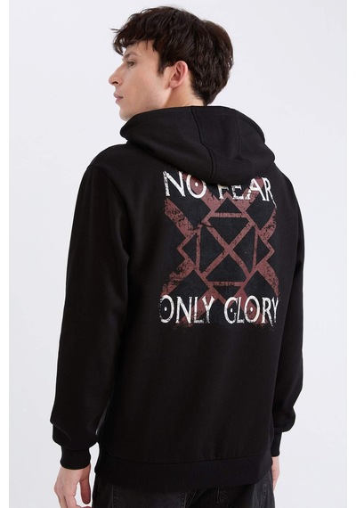 DeFacto Vikings Valhalla Regular Fit Kapüşonlu Sırt Baskılı Sweatshirt E3211AX24WNBK81 Siyah DeFacto Vikings Valhalla Regular Fit Kapüşonlu Sırt Baskılı Sweatshirt E3211AX24WNBK81 Siyah