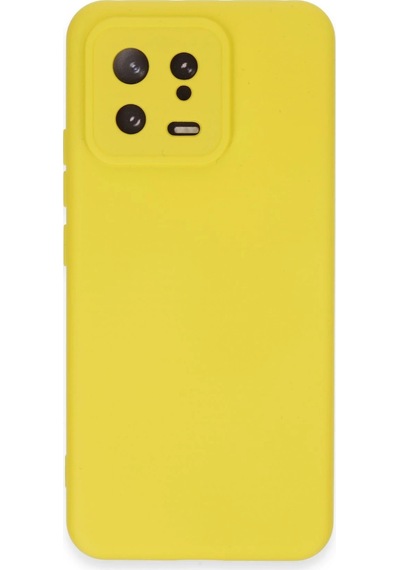 Muratech Newface Xiaomi Mi 13 Kılıf Nano İçi Kadife Silikon - Sarı
