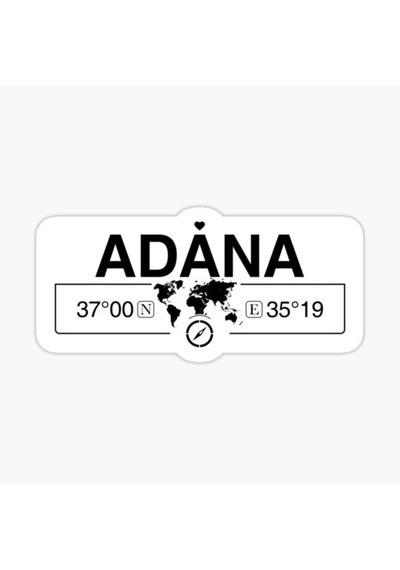 Adana Gps Harita Sticker Oto Araba Yapıştırma 17Cm