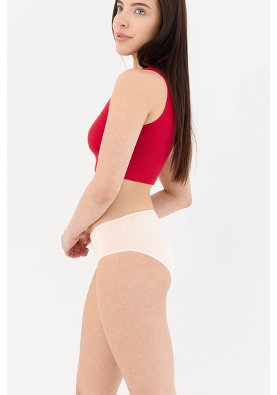 Air Pudra Yüksek Bel Slip Külot Pudra