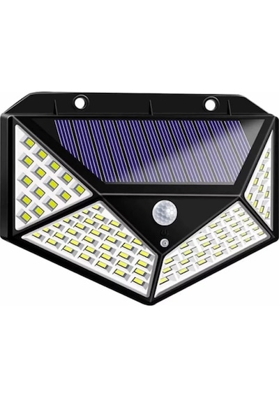 Solar Hareket Sensörlü Duvar Lambası 100 Led Çokrenkli