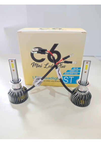 H3 Led Xenon Mini Led Xenon 12800 Lümen H3 Slim Led Zenon Beyaz