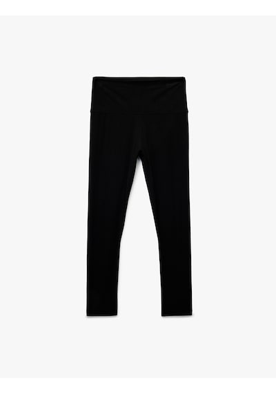 Koton Yüksek Bel Slim Fit Spor Tayt Siyah 6wak40344nk Siyah
