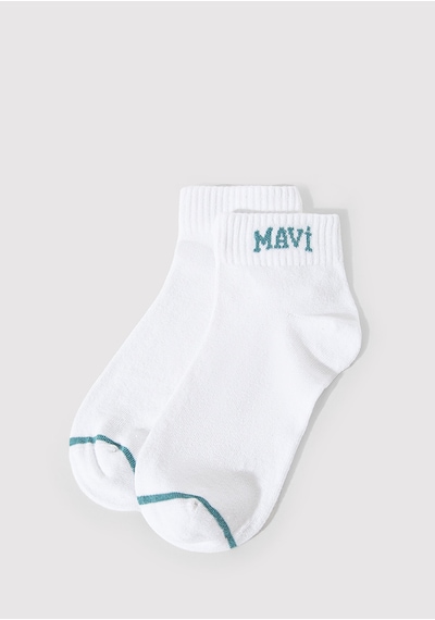 Mavi - Beyaz Patik Çorap 1912785-20843 Beyaz