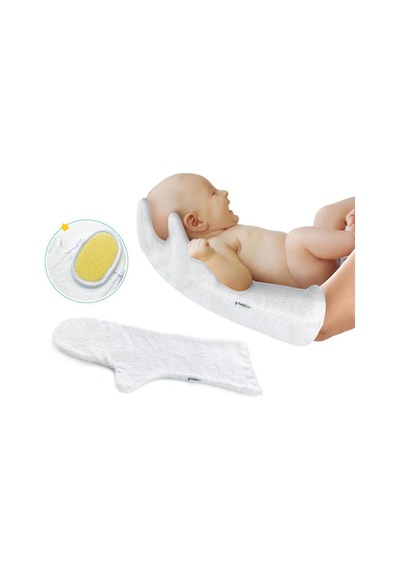 Baby Jem Bebek Yıkama Eldıvenı - Standart Beyaz