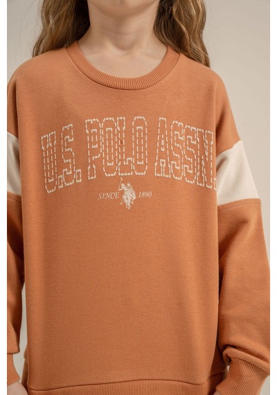 U.S. Polo Assn. Kız Çocuk Baskılı Sarı Uzun Kol Eşofman Takımı Us2704-c-v2 Us2704-c-v2