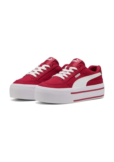 Puma Court Classıc Vulc Platform Kadın Ayakkabı 402329 04 Kırmızı