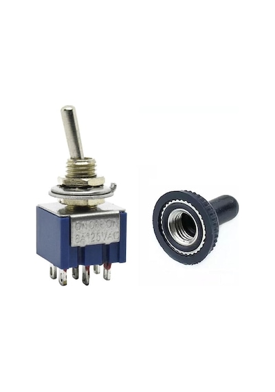 Alkatronik Mts-203 Mini Toggle Çift Anahtar 3a 250v On/off/on 6 Pin 3 Pozisyon