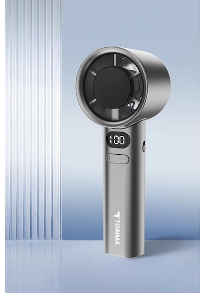 Torima F-21 Gümüş Dijital Ekranlı 120 Hız Ayarlı Taşınabilir Mini Fan