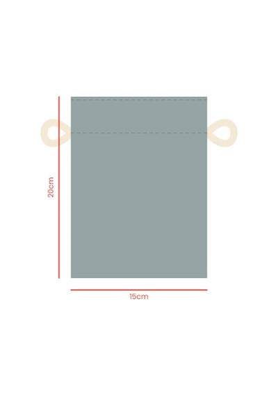 Baghashtag Gri Bez Kese 15 Cm X 20 Cm Çok renkli