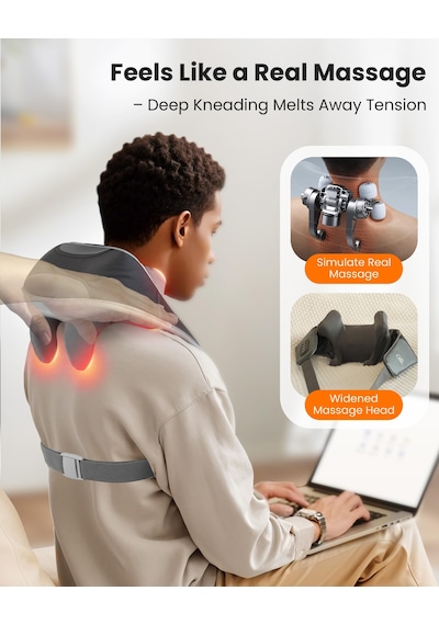 Cılı Isıtmalı Kablosuz Boyun Masajı, 4d Shiatsu Boyun Omuz Masajı Derin Doku Boyun Sırt Masajı Yastığı, Daha Geniş Masaj Başlığı Ve Daha Fazla Isıtma Alanı, Baba Anneye Hediye Cılı Isıtmalı Kablosuz Boyun Masajı, 4d Shiatsu Boyun Omuz Masajı Derin Doku Boyun Sırt Masajı Yastığı, Daha Geniş Masaj Başlığı Ve Daha Fazla Isıtma Alanı, Baba Anneye Hediye