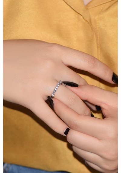 0.39 Ct Pırlanta Yarım Tur Yüzük