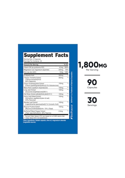 Nutricost Testosterone Testo Booster Complex / 90 Caps
