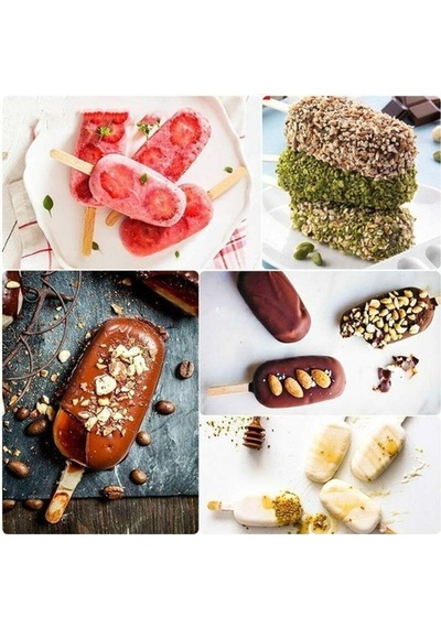 Magnum Dondurma Kalıbı 4'lü Büyük Boy Pratik Magnum Silikon Dondurma Kalıbı Silikon Diğer