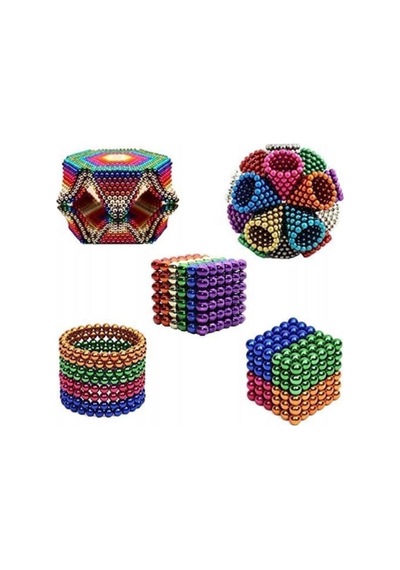 Mofy'S Renkli Manyetik Mıknatıs Toplar 5Mm 216 Adet Neocube Neo Cube Küp Neodymium