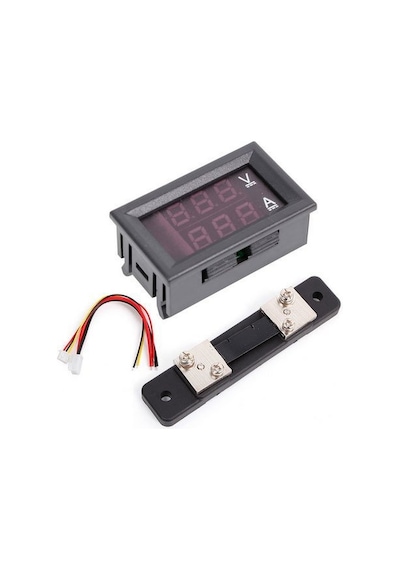 0-100V 50 Amper Şönt Dirençli Voltmetre Ampermetre Voltampermetre
