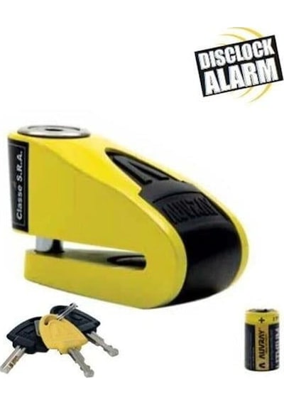Auvray B-lock 06 Alarmlı Disk Kilidi 6 Mm 120db Sarı Siyah