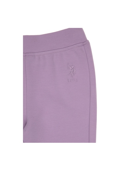 U.S. Polo Assn. Kız Çocuk Lila 3/4 Boy İnterlok Tayt 50306792-VR034