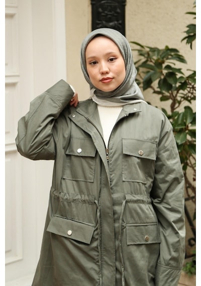 Eşarp - Premium Lux Original Monogram Eşarp İpek Vual, Yüksek Kalite, Hafif, Rahat, Şık, Scarf Yeşil