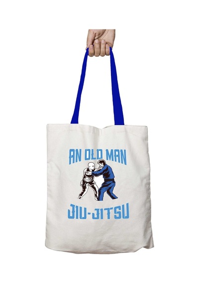 Art Hediye Mavi Kulplu Jiu Jitsu Modern Yıkanabilir Omuz Çanta Çok Renkli