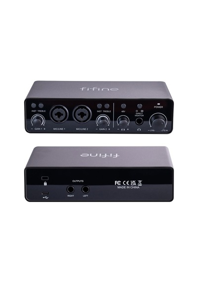 Fifine Ampli 3 Usb Stüdyo Ses Kartı 2 Giriş 2 Çıkış 24bit/192khz Windows/mac/ıos/android