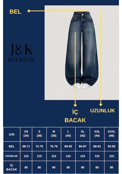 J&kstores Baggy Salaş Pocket Bol Paça Retro Görünümlü Jean Pantolon Yeşil Tint