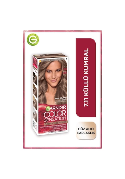 Garnier Çarpıcı Renkler 7.11 Küllü Kumral Saç Boyası, Demikit 3600542630351-10620 7.11 Küllü Kumral